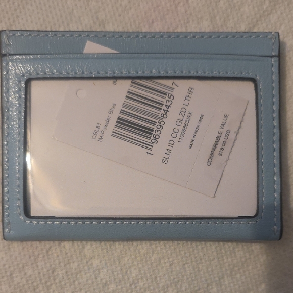 Coach Blue Card Holder - Picture 4 of 5
